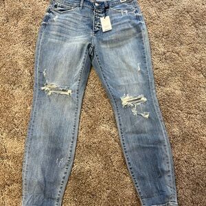 Distressed Light Blue Women's Jeans